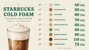 Starbucks Cold Foam Calorie Calculator (All Flavors)